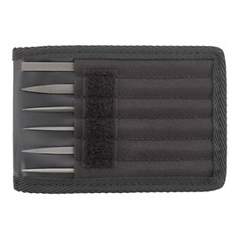 Stahlwille 96722801 13100 Set of Needle Files, 6-Piece Assortment, Round, Half Round, Three Square, Square, Hand, Flat, in Textile Bag, Made in Germany