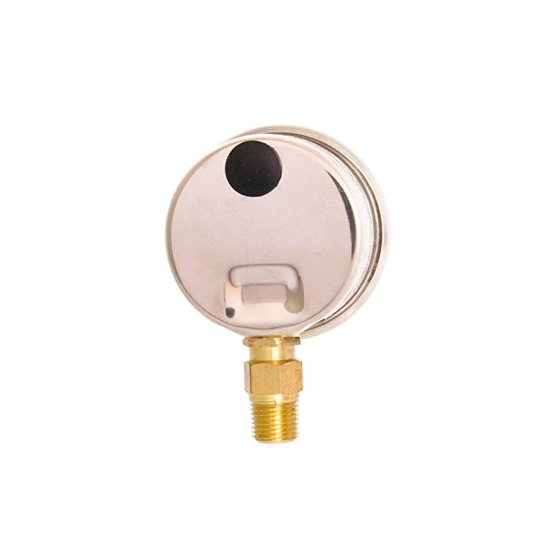 1-1/2" Oil Filled Pressure Gauge - Stainless Steel Case, Brass,
