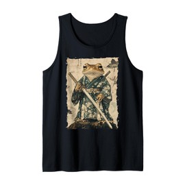 Frog Samurai Warrior Katana Ukiyoe Ronin Tank Top