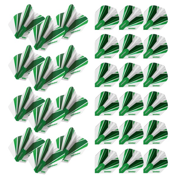 WINMAU Prism Alpha White & Green Extra Thick Dart Flights