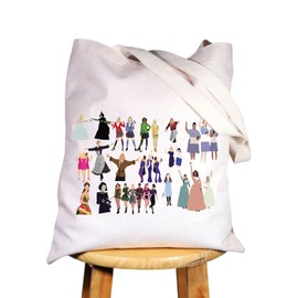 BWWKTOP Broadway Musical Character Broadway Musical Tote Bag Musical Theatre Fans Gift Broadway Musical Cosmetic Makeup Bag (Character TG White)