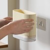 Kitchen Utensil Holder, Plastic Cutlery Organizer Beige Utensil Silverware Holder