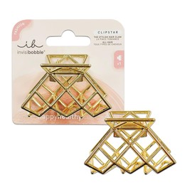 invisibobble Clipstar Divine Metal, Elegant Hair Clip in Gold Look, Robust Hair Accessory for Any Occasion, Hair Accessory for All Hair Types, Pack of 1