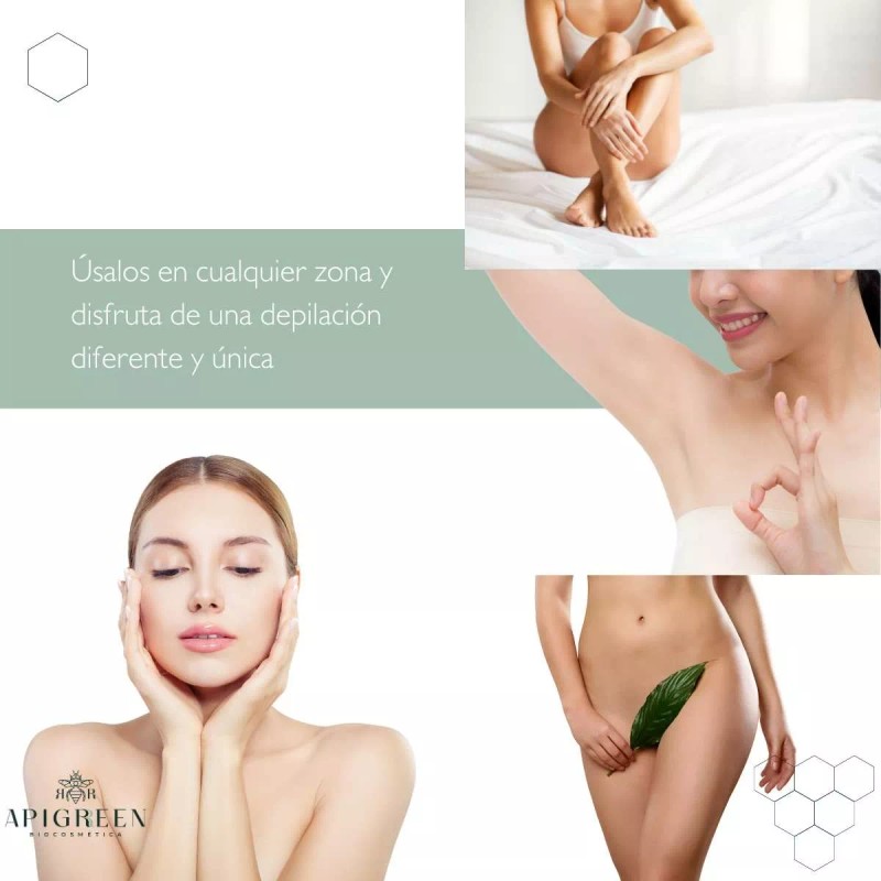 ApiGreen Pre Y Post Depilacion Talco Crema Y Agua De