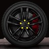 SkinoEu Wheel Nut Covers Locking Bolt Caps Universal Yellow Gloss