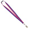 Zac's Alter Ego Shiny Metal Whistle on Bisexual Stripe Lanyard