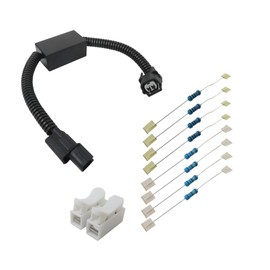 Professional Replacement Harness Connector Kit w/Plugs for Honda Accord 2008+, Comprehensive Resistor Set