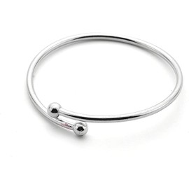DHRUVS COLLECTION 925 Silver Plain Pipe Bracelet for Women (Single Piece, 6 Grams), Large, Sterling Silver Silver