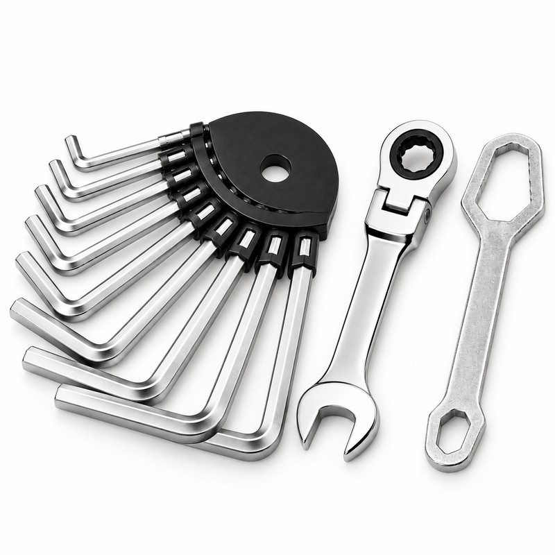 12-Piece Chrome Vanadium Steel Combination Wrench Set – Rust-Resistant Hand