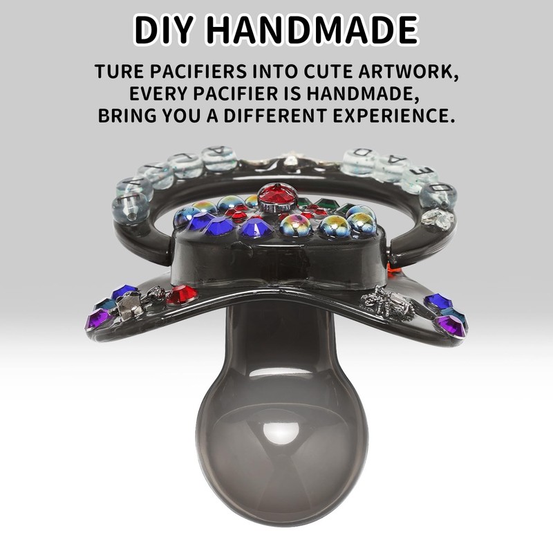 CutiePlusU Adult Sized Dummy for Adults Crystal DIY Handmade Black