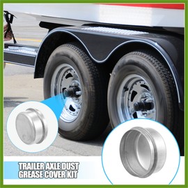 HOPESPANNER 4pcs 2.72" Trailer Axle Dust Cap Cup Grease Cover for Dexter EZ Lube Trailer Camper 7000 to 8000 Lb Axle Wheel Hub Bearing Replace Parts Vehicle Components