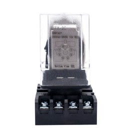 TWTADE/JTX-2C, MK2P-I DPDT Power Relay with Plug-in Terminal Socket Base, DC 12V Coil, 8 Pin 2NO 2NC (Quality Assurance for 1 Years) DC12V