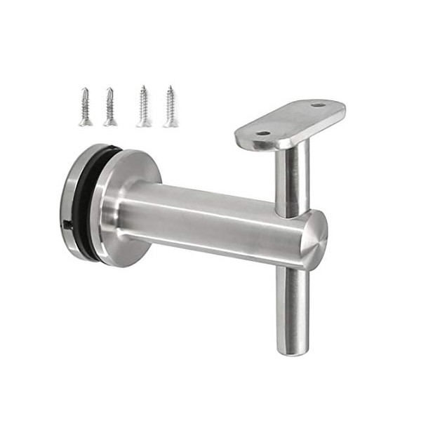 Stainless Steel 316 Grade Glass Mounted Fixed Saddle Hand Rail