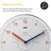 Braun Analogue Time Teacher Wall Clock with Silent Quartz Movement,