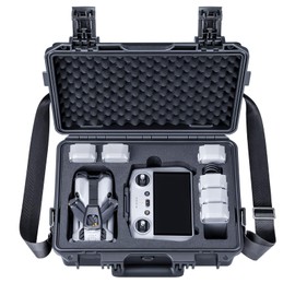 Lykus Titan MM510 Waterproof Hard Case for DJI Mini 5 Pro Fly More Combo, Support RC2/RC-N3 controller and up to 7 batteries, Shoulder Strap Included [CASE ONLY]