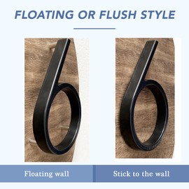 SEISSO 844717 5-Inch House Numbers for Outside, Modern Floating Metal Door Numbers Address Sign Decor for 911 Visibility Signage with Nail Kits, Black House Number 7