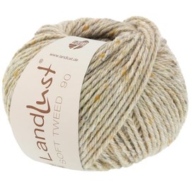 LANA GROSSA Landlust Soft Tweed 90, Classic Twisted Tweed Yarn Made of Virgin Wool with Multicoloured Nubs, Hand Knitting Yarn Made of 100% Virgin Wool (Merino), 50 g Wool for Knitting and Crocheting,