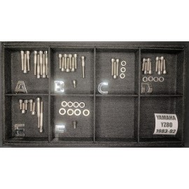 Stainless Cycle Yamaha YZ80 1983-1992 Polished Stainless Engine Bolt Screw Kit Set