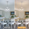 ZSDHXi 6-Light Antique White Pendant Light, Modern Farmhouse Chandeliers for