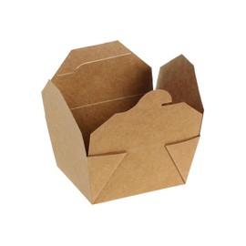 DeinPack 25 x Take Away Box 1200 ml I Organic Food Box with Folding Lid Cardboard Box Rectangular I Brown Kraft Cardboard Box I Disposable to Go Boxes