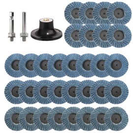 32 Pieces Flap Disc 2" 50mm Angle Grinder Grinding Wheel 40/60/80/120 Grits Sanding Discs Tapered Flap Disc