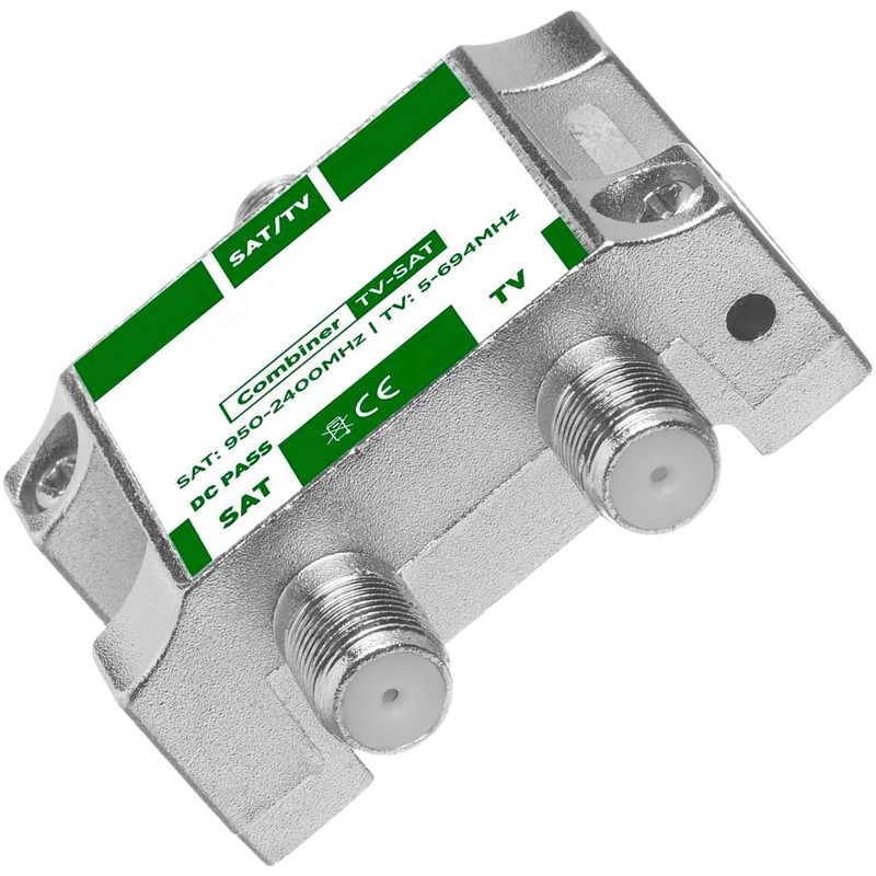 TECHZOCO Satellite and Terrestrial Signal Mixer, TV/Sat Mixer, Satellite and