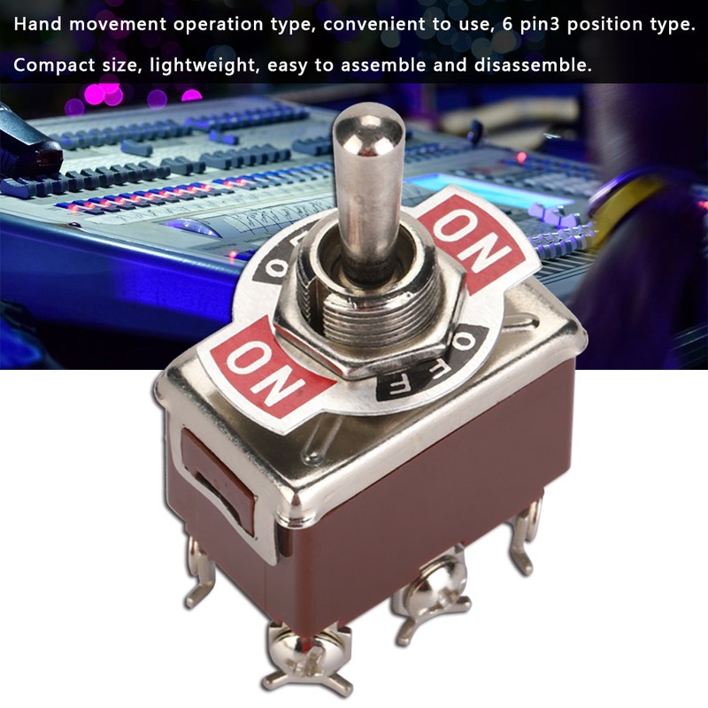 5PCS Toggle Switch DPDT 6 Pin3 Position Terninal On OFF