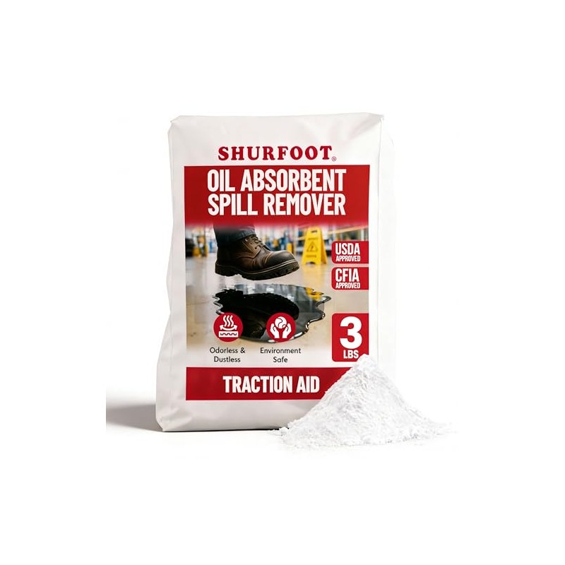 SHURFOOT 3lb Non-Slip Oil Absorbent - Provides Ice Traction &