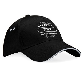D Design Invent Print! Pops Gift Hat Baseball Cap for Men Keepsake Birthday Present (Black)