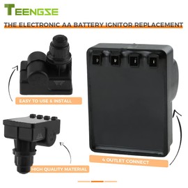 TEENGSE Grill Igniter Assembly Kit, Gas Grill Spark Generator, Electronic AA Battery Igniter, Push Button BBQ Igniter with 4PCS Electrode Igniter Wire Compatible with Blackstone 28inch Propane Griddle