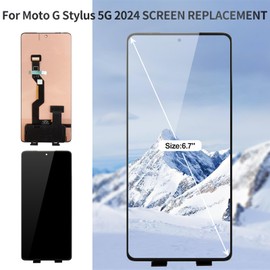 for Motorola Moto G Stylus 5G 2024 Screen for Moto G Stylus 5G 2024 Display LCD for Moto G Stylus 5G 2024 Digitizer Repair Touch XT2419-2 XT2419-1 XT2419 Black (Without Frame)