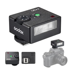 Godox iM30 Mini Camera Flash GN15 Camera Speedlite 7 Power Levels 3.6s Recharge Time with Single Contact Hot Shoe Replacement for Canon, Nikon and Sony Mirrorless Cameras