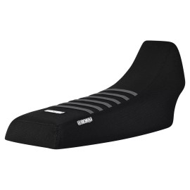 Yamaha 1987 - 2006 YAMAHA Banshee Gripper SEAT COVER All Black w/ Grey Ribs #112