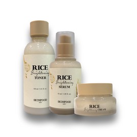 Skinfood 스킨푸드 라이스 브라이트닝 3종(토너+세럼+크림) Skinfood Rice Brightening 3 Set (Toner + Serum + Cream)