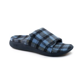 Strole Den Tartan para Mujer Azul Claro Tamaño 25 | con Soporte de Arco, Reducción de Impactos, Amortiguación de Rebote | Toboganes Ligeros para Caminar | Calzado Cómoda para Mujeres