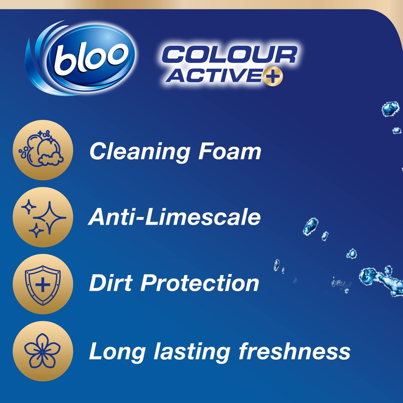 Bloo Colour Active Fresh Flowers Toilet Rim Block, 50g