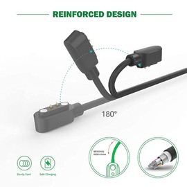 Charging Cable Compatible for FITVII HM57, HM58, H56, HM18, HM08, HM78, HM86 Smartwatch, Replacement Magnetic USB Charging Charger Cord for FITVII HM57, HM58, H56, HM18, HM08, HM78, HM86 (Black)