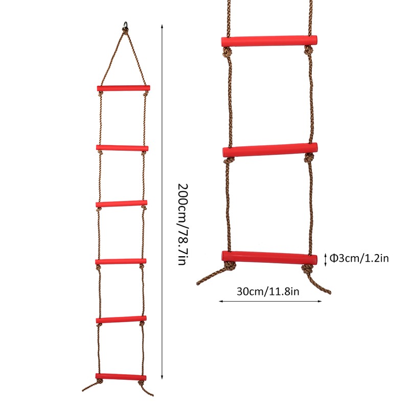 SixSection Children Climbing Ladder SingleEnd Rope Climb Ladders Toy Outdoor