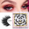 DYSILK 10 Pairs 6D Mink Eyelashes Faux Fluffy Wispy Long