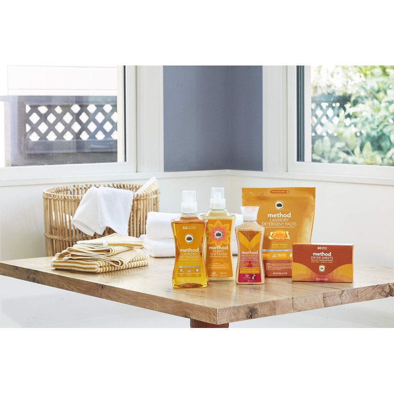 Method Liquid Laundry Detergent; Ginger Mango Scent; Plant-Based Stain Remover;