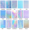 GETRIC Holographic Sticker Paper 8.3x11.7 Inch Clear Vinyl Self Adhesive