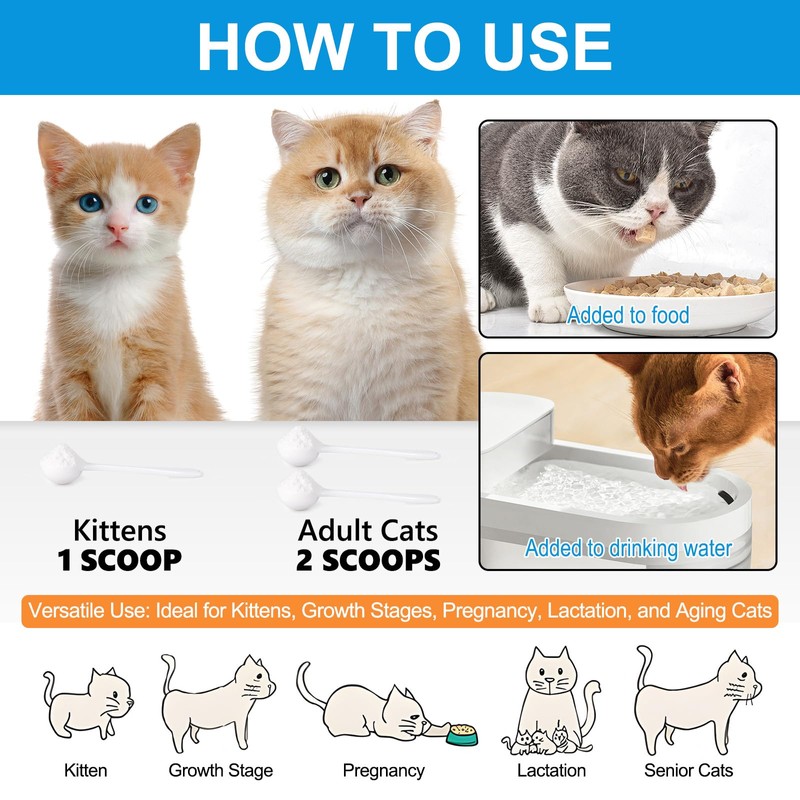 ALIVO L-Lysine for Cats, Lysine Powder for Cats Support Immune