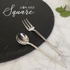 Golden Bell Square Min Teaspoon/Tea Fork 10P Set / 골든벨