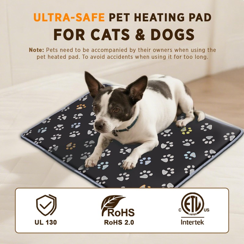 furrybaby Pet Heating Pad, Waterproof Dog Heating Pad Mat for
