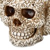 Skull Statue Butterflies Pattern Handcraft Exquisite Skeleton Head Statue with