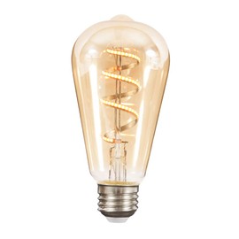 Tecnolite Foco LED Vintage, Base E27, Luz Cálida 2 700 k, Atenuable, 4.5 W, Color Cristal Ámbar, Tecnolite