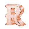 Rose Gold Letter Charms Solid Sterling Silver Initial A-Z Alphabet