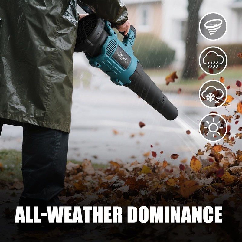 JOVANT 670CFM Leaf Blower,Leaf Blower Cordless W/20 MAX 6.0Ah Battery