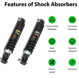 Caiman Rugged Terrain Rear Shock Absorber Compatible with 2012-2018 Kubota RTV400Ci BR 2008-2018 Kubota RTV500 BR 2004-2012 Kubota RTV900 BR 2007-2013 Kubota RTV1100 BR K7311-17310 K7591-17612