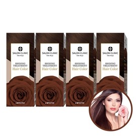 (Salon Clinic) Salon Clinic DIY Hair Dye Hypoallergenic Gray Hair Cover Chocolat Brown (Natural Brown) (4 packs) / (살롱클리닉)살롱클리닉 셀프 염색약 저자극 새치 커버 쇼콜라브라운(자연갈색) (4개)